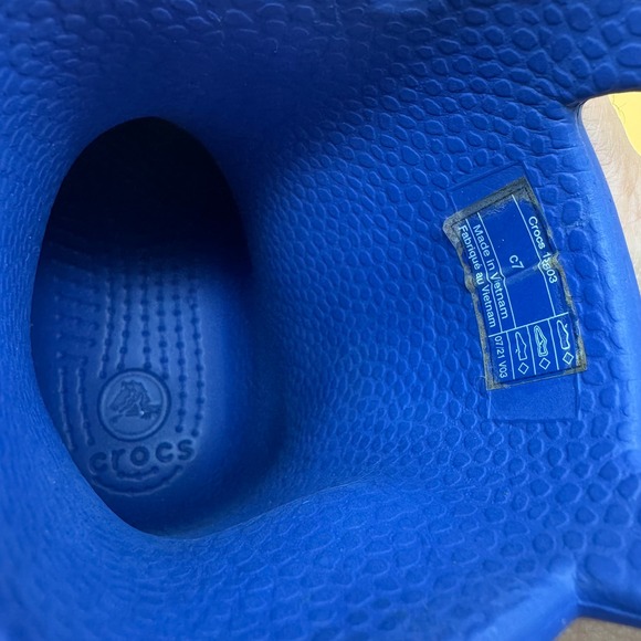 Crocs Kids Unisex Blue Rubber Rain Boots Lightweight Size Kids C7 waterproof - Picture 8 of 9